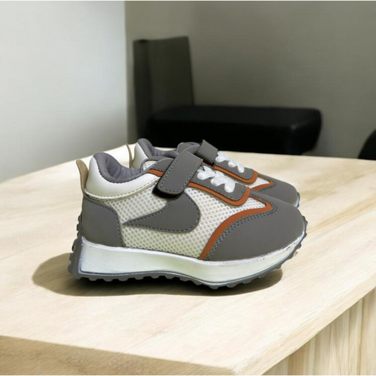 Grey White Comfy Shoes (1-3 Years)