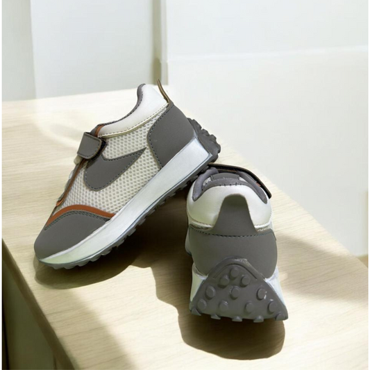 Grey White Comfy Shoes (1-3 Years)