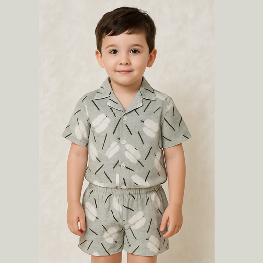 Grey Spring Co-ords Set-Unisex(5-12 Years)