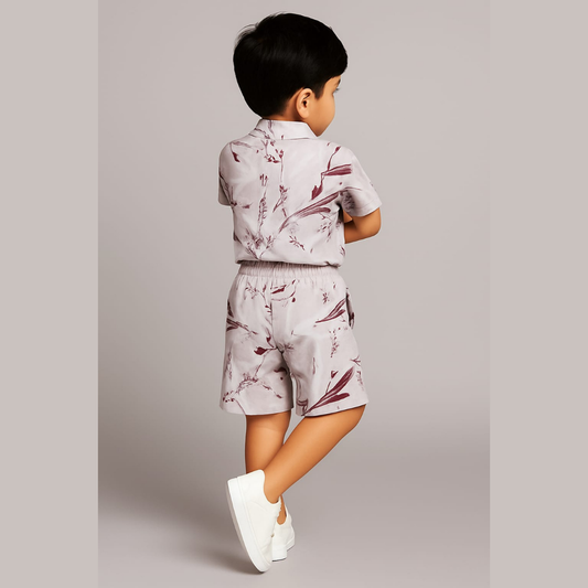 Marrom Floral Co-ords Set-Unisex (3-8 Years)