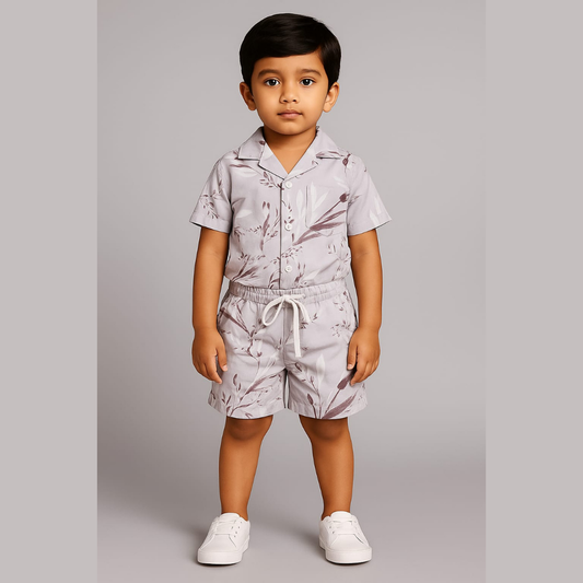 Marrom Floral Co-ords Set-Unisex (3-8 Years)