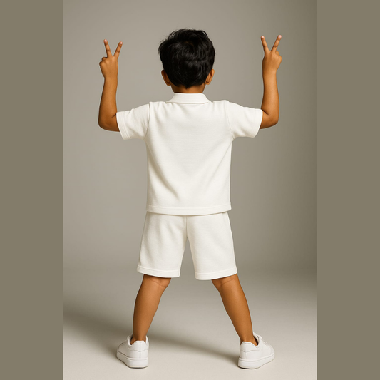 Ivory White Unisex Co-ords (1-12 Years)