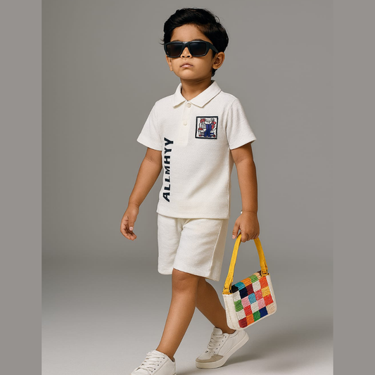 Ivory White Unisex Co-ords (1-12 Years)