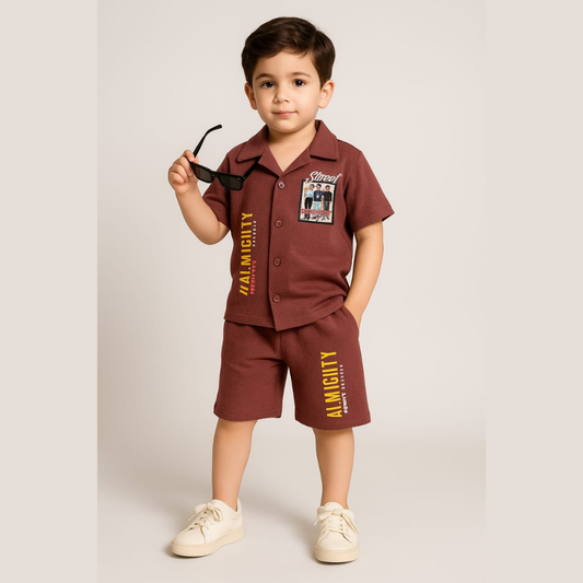 Deep Rust Maroon Co-ords - Unisex (1-5 Years)