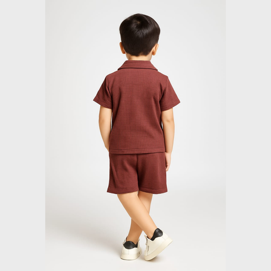 Deep Rust Maroon Co-ords - Unisex (1-5 Years)