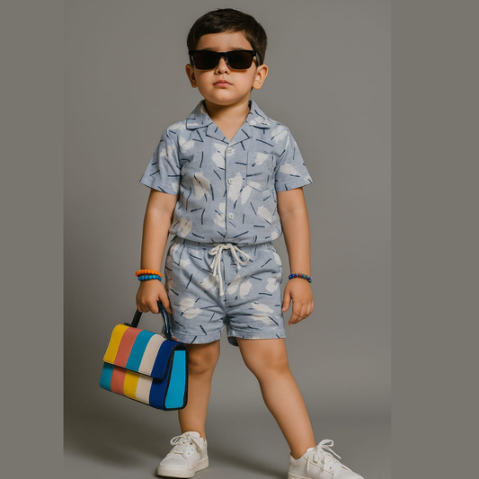 Blue Spring Co-ords Set-Unisex (3-12 Years)
