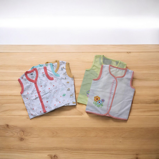 Muslin Cotton Jhabla & Cut Vest