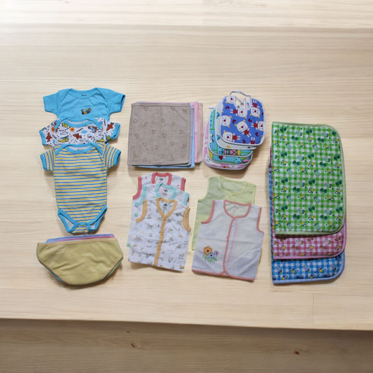 Muslin Cotton New Born Clothing Combo