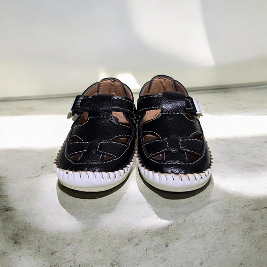 Black White Summer Sandal (1-3 Year)