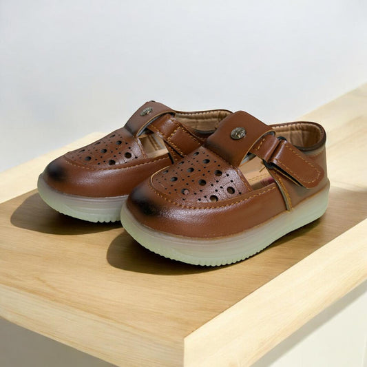 Brown Summer Sandal With Light (1-3 Year)