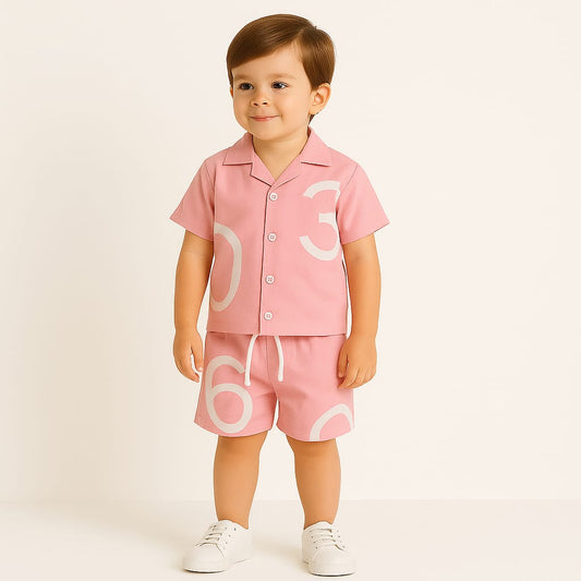 Pink Nunbers Co-ords Set-Unisex (3-14 Years)