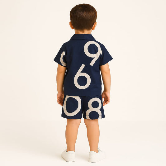 Blue Numbers Co-ords Set-Unisex (3-12 Years)