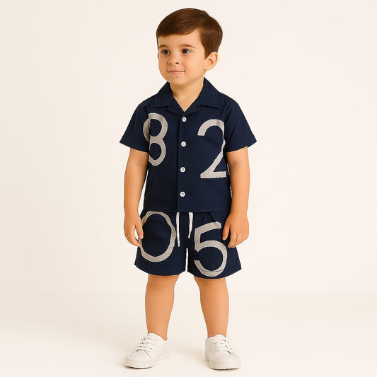 Blue Numbers Co-ords Set-Unisex (3-12 Years)