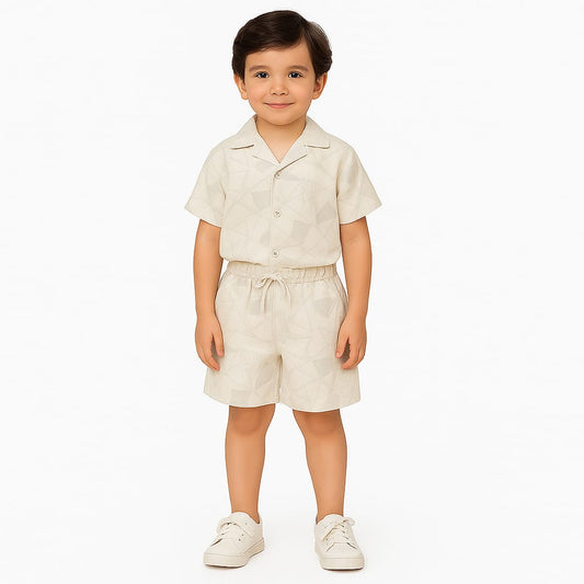 Royal Grey Lines Co-ords Set-Unisex(8-12 Years)
