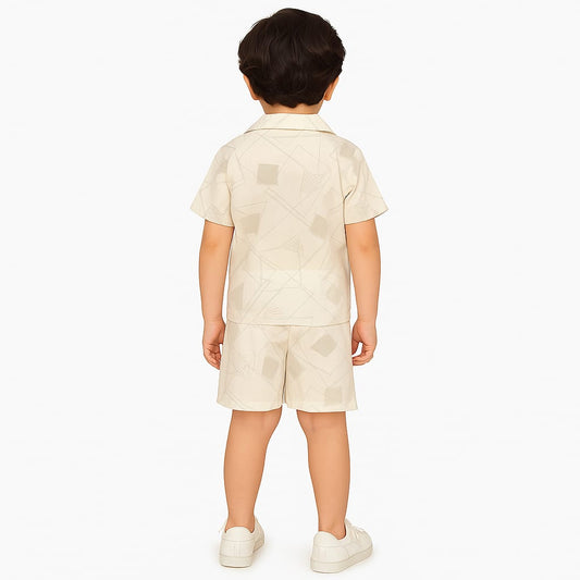 Royal Grey Lines Co-ords Set-Unisex(8-12 Years)