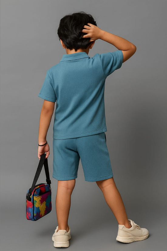 Ocean Hustle-Teal Co-ords set (3-7 Years)