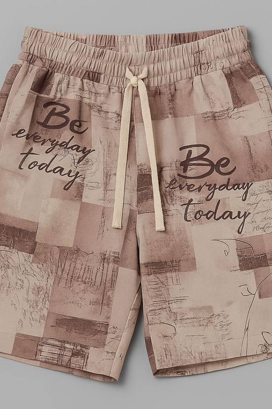 Graffiti Vibe-Beige Abstract Uniusex Co-ords set (3-12 Years)