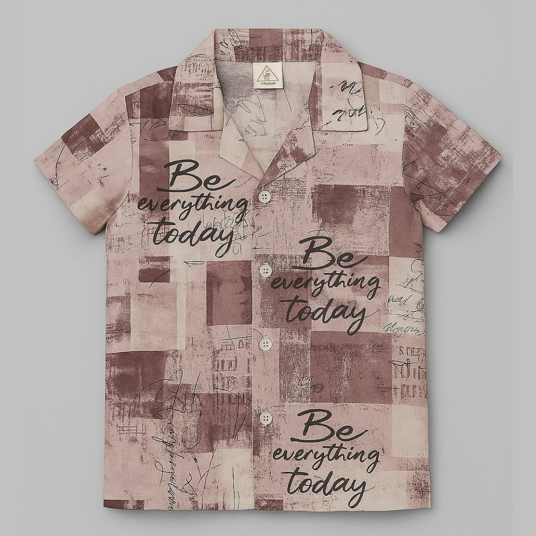 Graffiti Vibe-Beige Abstract Uniusex Co-ords set (3-12 Years)