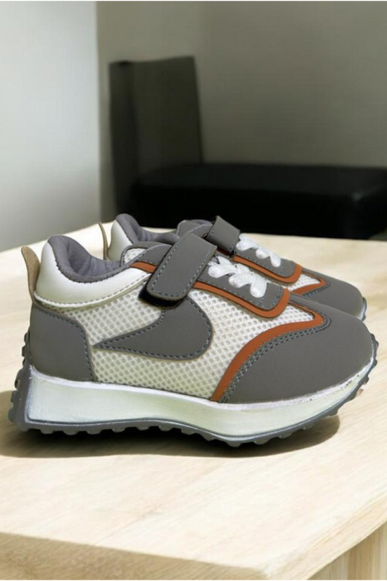 Grey White Comfy Shoes (1-3 Years)