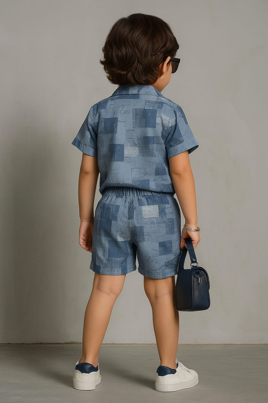 Blue Patches Co-ords Set-Unisex (3-12 Years)