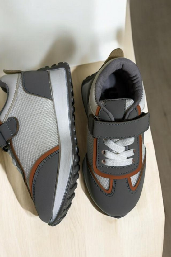 Grey White Comfy Shoes (1-3 Years)