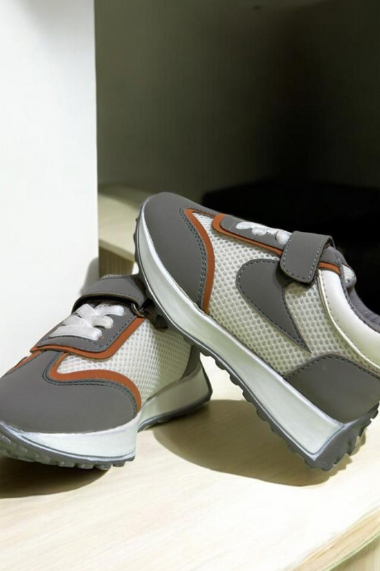 Grey White Comfy Shoes (1-3 Years)