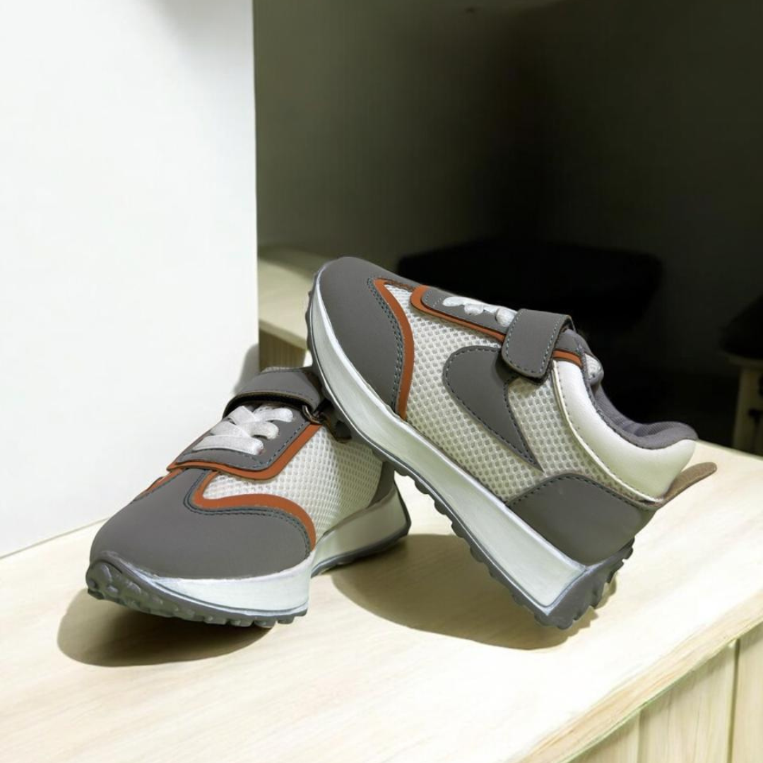 Grey White Comfy Shoes (1-3 Years)