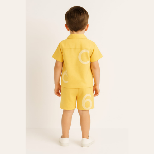 Yellow Numbers Co-ords Set-Unisex (3-12 Years)