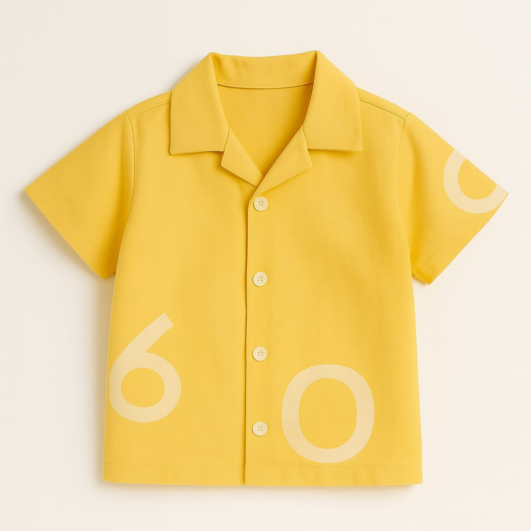 Yellow Numbers Co-ords Set-Unisex (3-12 Years)