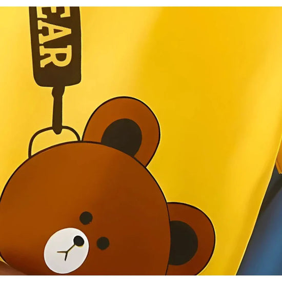 Organic Cotton Yellow Bear With Blue Short