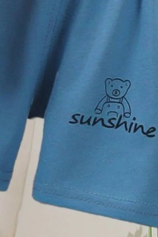 Organic Cotton Yellow Bear With Blue Short