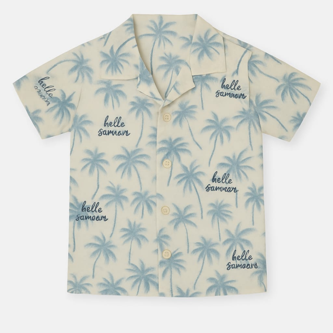 White Hello Summer Co-ords Set-Unisex (3-12 Years)