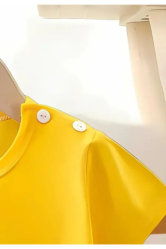 Organic Cotton Yellow Bear With Blue Short