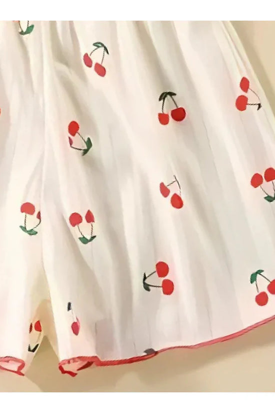 Organic Cotton Light Peach Strawberry Co-ord Set