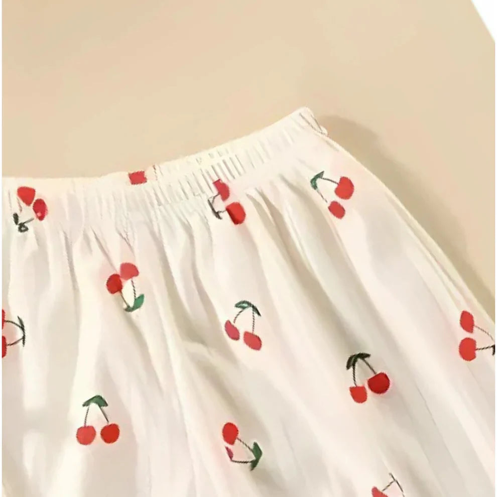 Organic Cotton Light Peach Strawberry Co-ord Set
