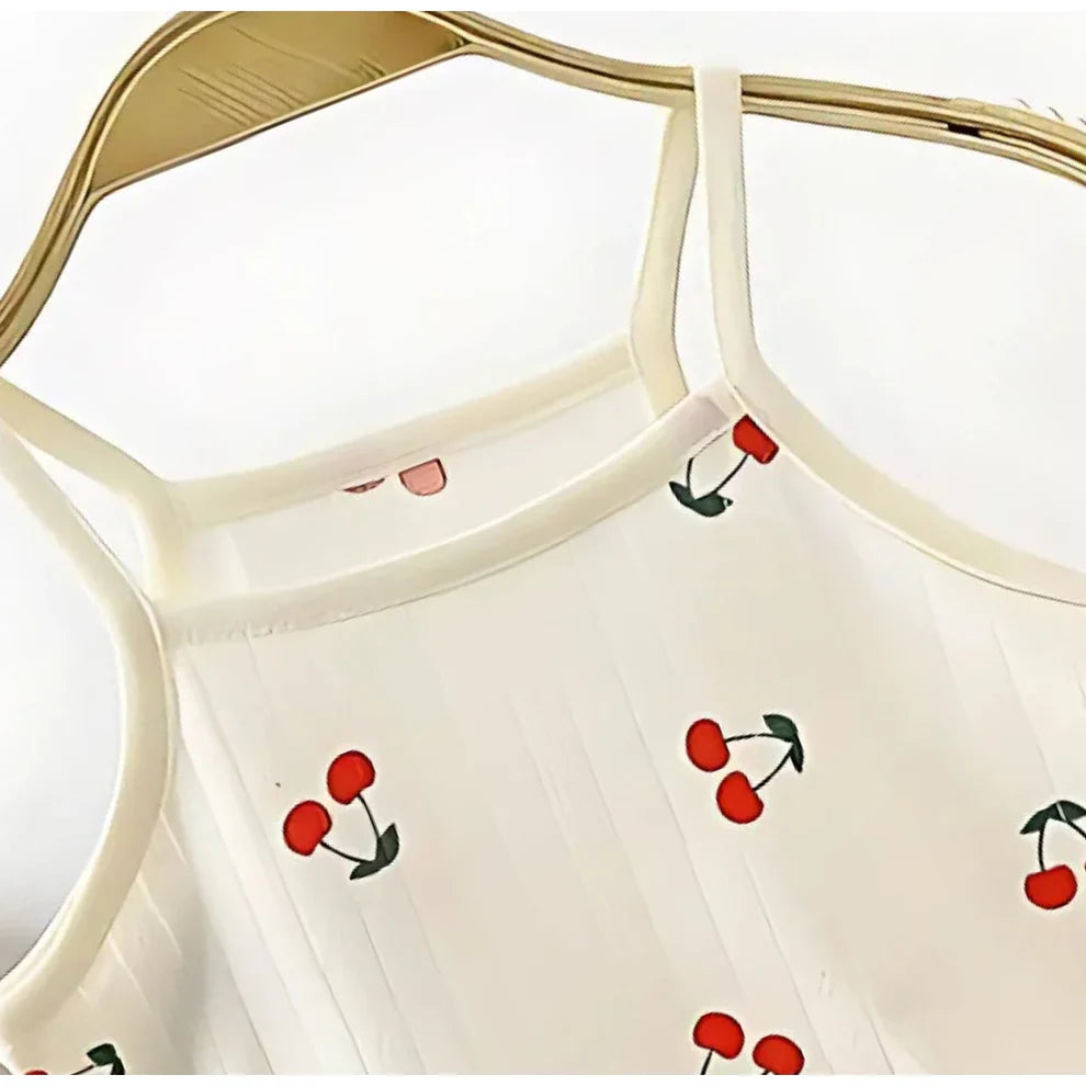 Organic Cotton Light Peach Strawberry Co-ord Set