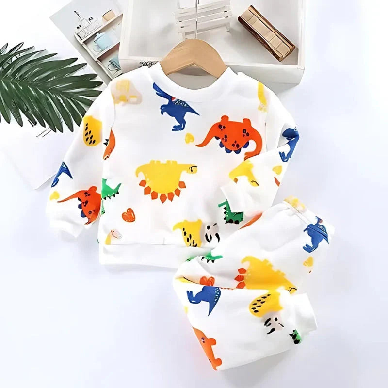 Organic Cotton White Animal Co-Ord Set