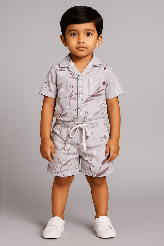 Marrom Floral Co-ords Set-Unisex (3-8 Years)