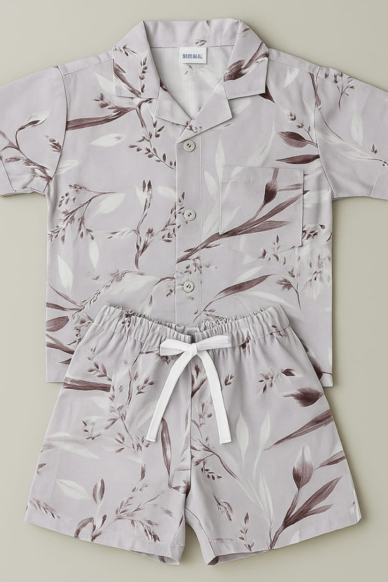 Marrom Floral Co-ords Set-Unisex (3-8 Years)