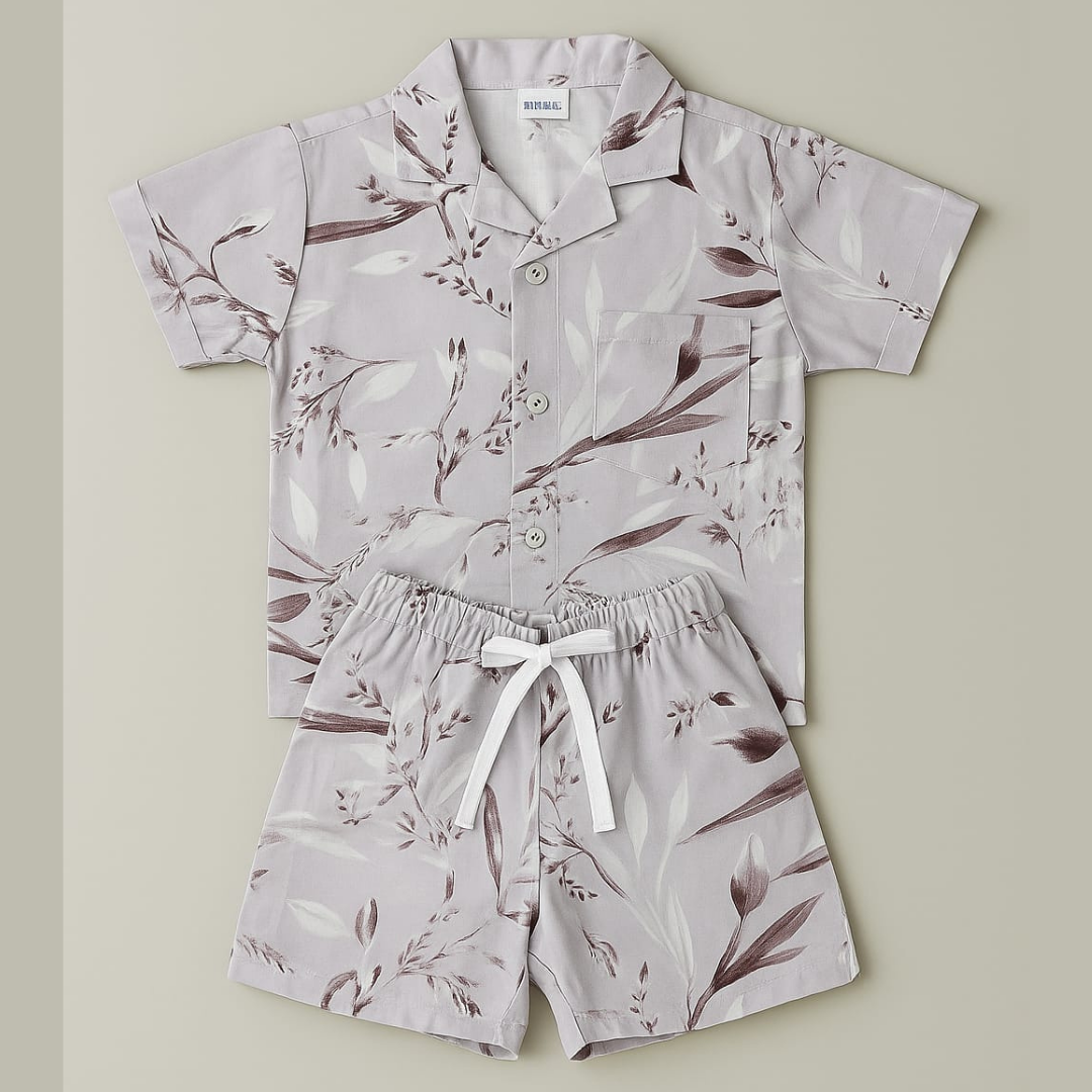 Marrom Floral Co-ords Set-Unisex (3-8 Years)