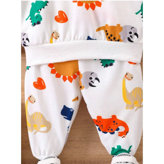 Organic Cotton White Animal Co-Ord Set