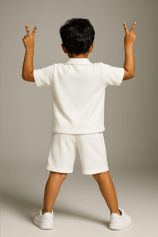 Ivory White Unisex Co-ords (1-12 Years)