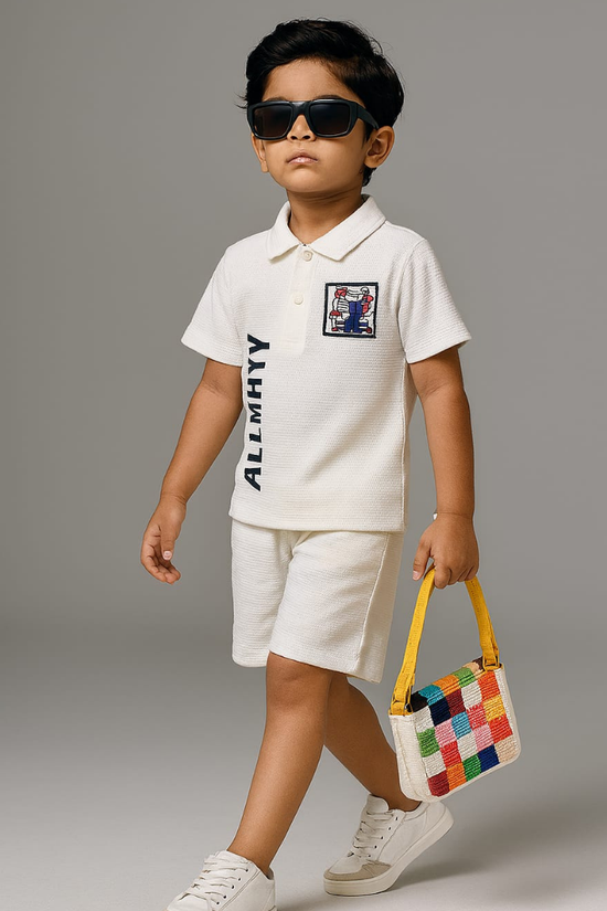 Ivory White Unisex Co-ords (1-12 Years)
