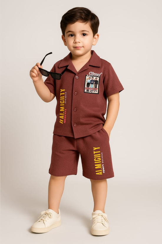 Deep Rust Maroon Co-ords  - Unisex (1-5 Years)