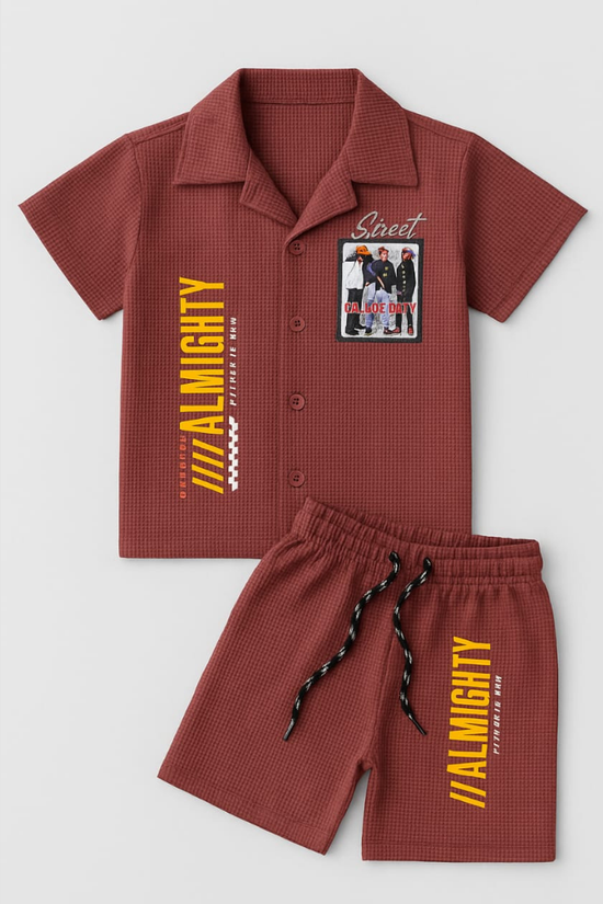 Deep Rust Maroon Co-ords  - Unisex (1-5 Years)