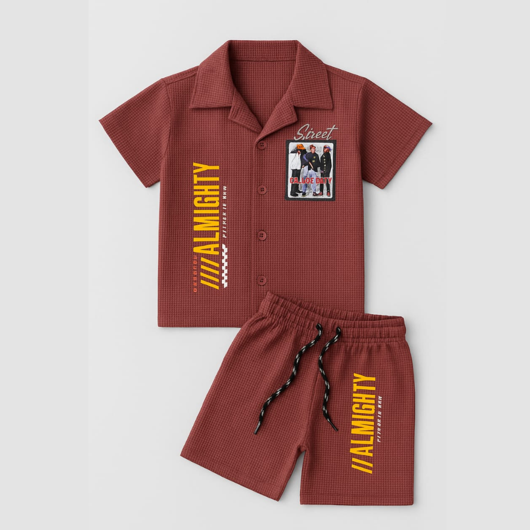 Deep Rust Maroon Co-ords  - Unisex (1-5 Years)
