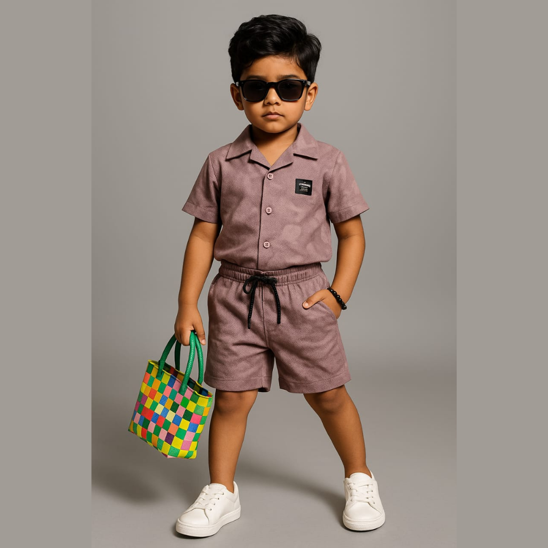 Mauve mode Dusty Rose Unisex Co-ords set (3-9 Years)