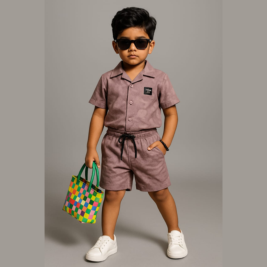 Mauve mode Dusty Rose Unisex Co-ords set (3-9 Years)