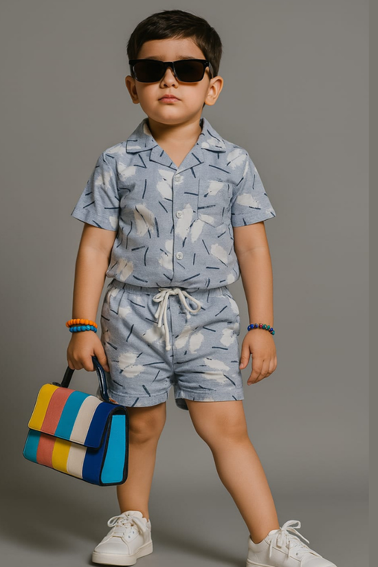 Blue Spring Co-ords Set-Unisex (3-12 Years)