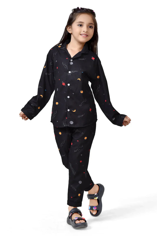Organic Cotton Black Space Night Suit